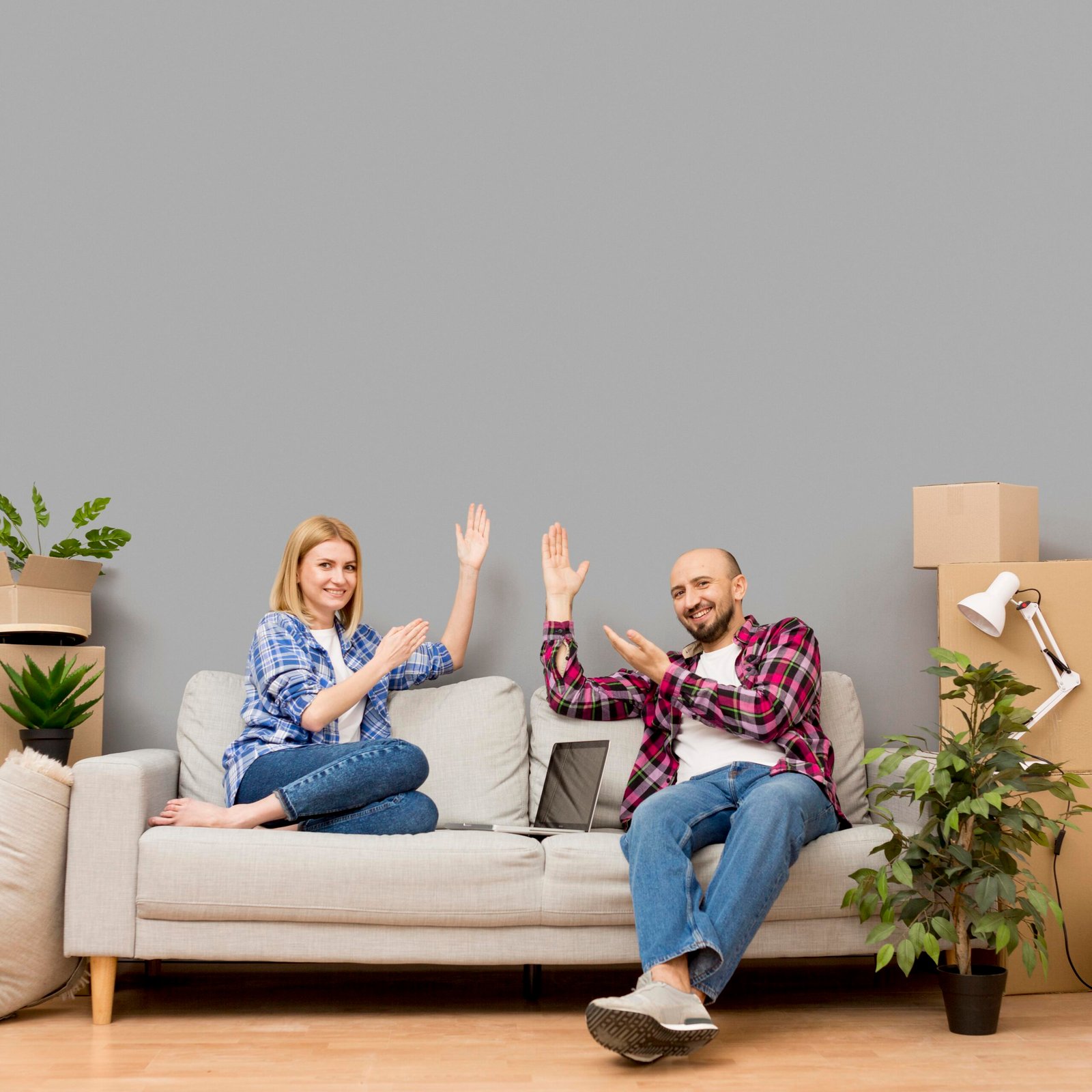 couple moving new house